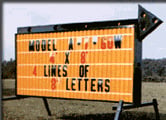 Portable Lighted Sign, 96W x 48H Double Sided, Corrugated Marquee Faces, Model A-7 Flat Arrow