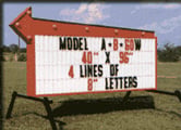 Portable Sign, 96W x 40H Double Sided, Corrugated Marquee Faces, Model A-8 Tapered Arrow