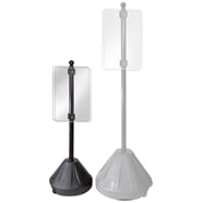 Parking Sign Pole, Portable Base and Bracket, 18 x 12 Wheels