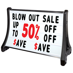 Roadside Sidewalk Message Sign Deluxe, Rolling Wheels