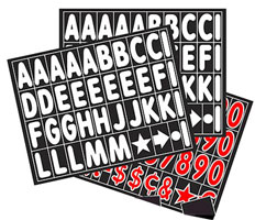 Sidewalk Letter & Number Kit, 4 inch for Black Magic Master Signs