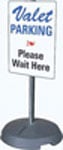 24 inch Portable Sign Base & 48 inch Tall Pole For Tip and Roll