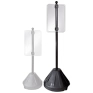 Parking Sign Pole, Portable  XL Base and Bracket, 16 x 24, Wheels