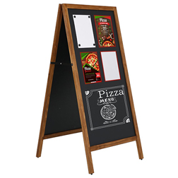 27 x 50 A-Frame Outdoor Wood Frame Chalkboard Sign