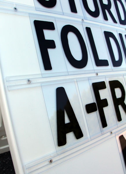 Fold Out Sign Board
