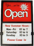Open Closed Business Hours Sign