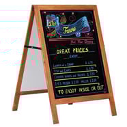 24 x 31 A-Frame Outdoor Wood Frame Chalkboard Sign