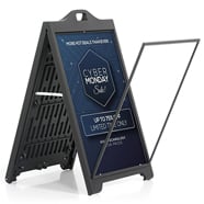 SignPro A Frame Sign for 24 x 36 Posters, Black, Double Sided
