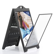SignPro A Frame Sign For 24 x 36 Posters, Black With Lens