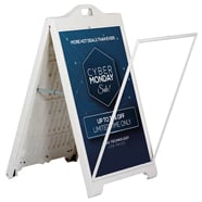SignPro A Frame Sign For 24 x 36 Posters, White Without Lens