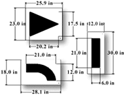 42 inch - 3 Piece Arrow Stencil Set, Maxi Thick Plastic, Reusable