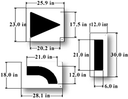 42 inch - 3 Piece Arrow Stencil Set, Maxi Thick Plastic, Reusable