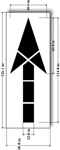 114 inch Federal Straight Arrow Stencil, Maxi Thick Plastic, Reusable