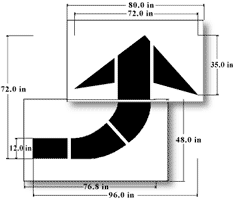 96 inch Federal Turn Arrow Stencil, Maxi Thick Plastic, Reusable