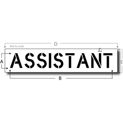 Assistant Stencil, Parking Lot Stencil, Reusable Plastic