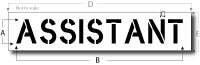 Assistant Stencil, Parking Lot Stencil, Reusable Plastic