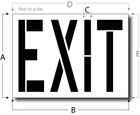 Exit Stencil, Parking Lot Stencil, Reusable Plastic