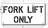 Fork Lift Only Stencil, Parking Lot Stencil, Reusable Plastic