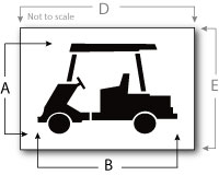 Golf Cart Path Stencil, Parking Lot Stencil, Reusable Plastic