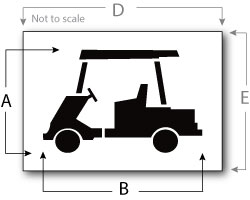 Golf Cart Path Stencil, Parking Lot Stencil, Reusable Plastic