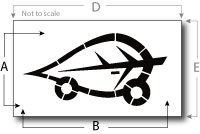 Hybrid Vehicle Parking Stencil, Parking Lot Stencil, Reusable Plastic