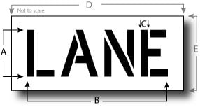 Lane Stencil, Parking Lot Stencil, Reusable Plastic