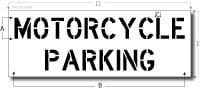 Motorcycle Parking Stencil, Parking Lot Stencil, Reusable Plastic