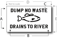 No Dumping To Drains Stencil, Parking Lot Stencil, Reusable Plastic