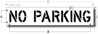 No Parking Stencil, Parking Lot Stencil, Reusable Plastic
