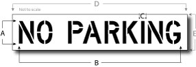 No Parking Stencil For Parking Lots | 60407D
