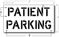 Patient Parking Stencil, Parking Lot Stencil, Reusable Plastic