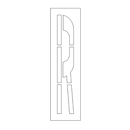 Railroad Crossing Stencil, 12 x 72, Reusable Maxi Thick Plastic, Pavement Marking