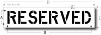 Reserved Stencil, Parking Lot Stencil, Reusable Plastic