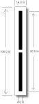 96 Inch Line Striping Stencil, Maxi Thick Plastic, Reusable
