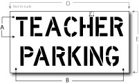 Teacher Parking Stencil, Parking Lot Stencil, Reusable Plastic
