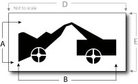 Tow Away Symbol Stencil, Parking Lot Stencil, Reusable Plastic