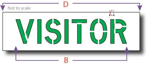 Visitor Stencil, Parking Lot Stencil, Reusable Plastic