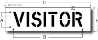 Visitor Stencil, Parking Lot Stencil, Reusable Plastic