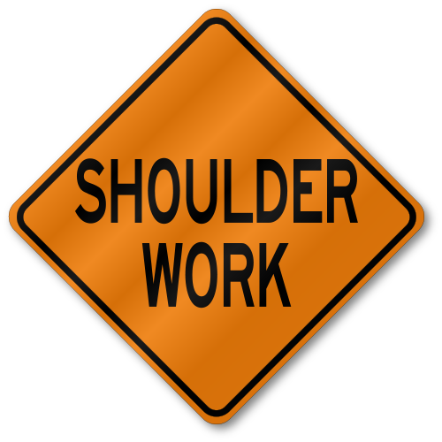 Shoulder Work, W21-5 Traffic, .080" Outdoor Reflective Aluminum, Official