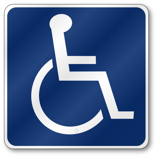 Handicap Access, D9-6 Traffic, .080 Outdoor Reflective Aluminum, Official