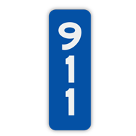 Reflective House Number 911 Sign