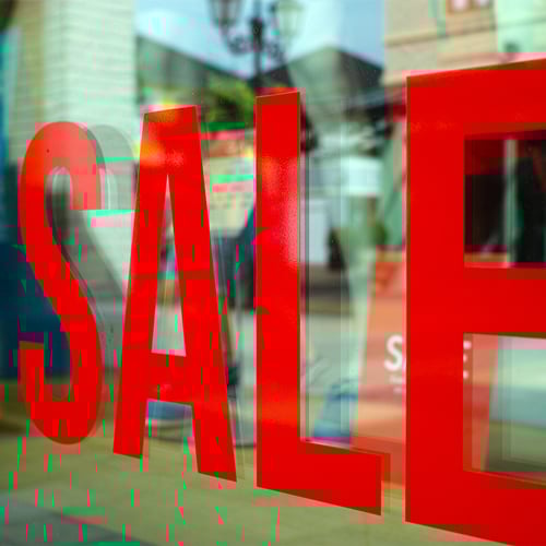Sale Sign Window Decal for Storefront