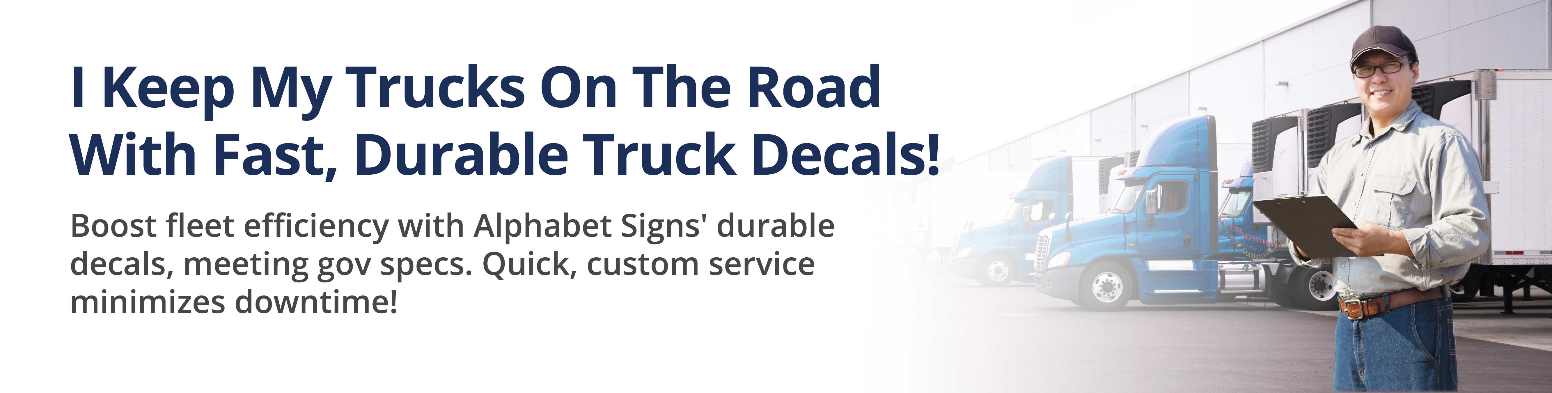 keep your trucks on the road with fast dueable truck decals