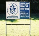 Metal Yard Sign, One Color 24 x 18 Double Sided Aluminum, 42 inch Slide-In Frame