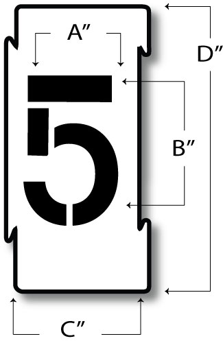 3 inch Interlocking Number Stencil Kit - Plastic