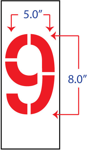 2 inch Number Stencils Kit, Maxi Thick Plastic, Reusable