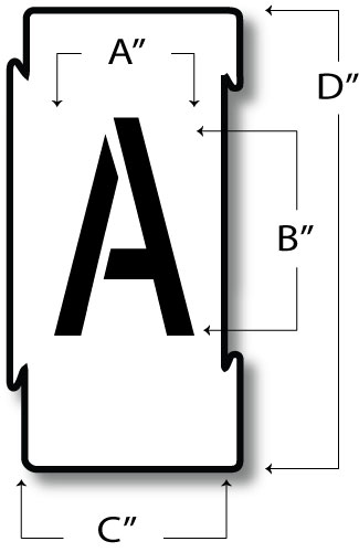 2 inch Letter Stencil Kit, Maxi Thick Plastic, Reusable