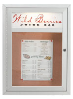18 x 24 Outdoor Menu Display Case, Lighted Name Header, Water Resistant