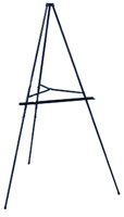 Black Portable Easel 60 inch, 1/2 x 24 Shelf, Adjustable Legs with Non-Slip Feet