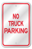 No Truck Parking Sign, 3M Reflective Outdoor Quality
